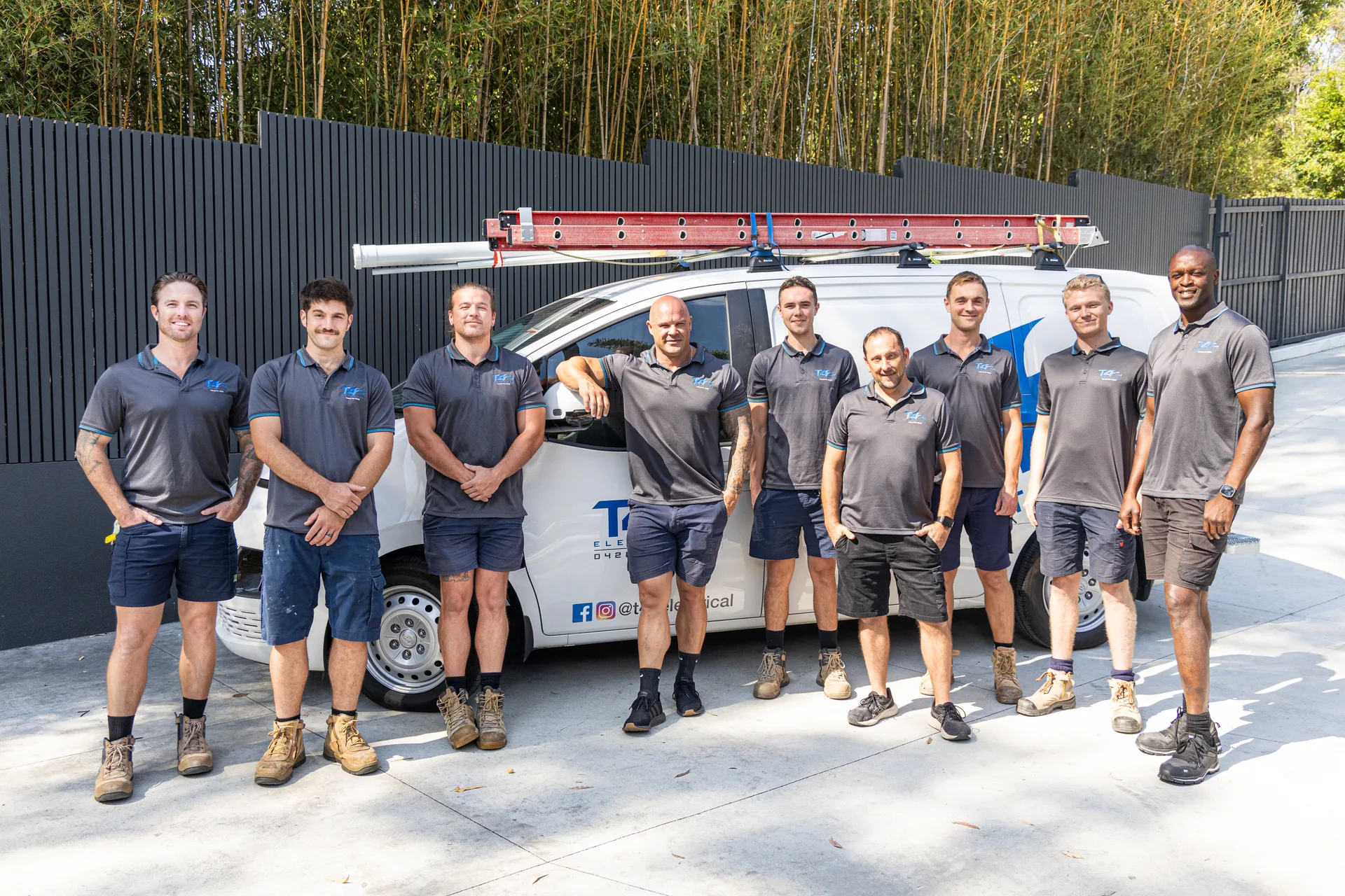 The Air Conditioning Oxenford team with a service van